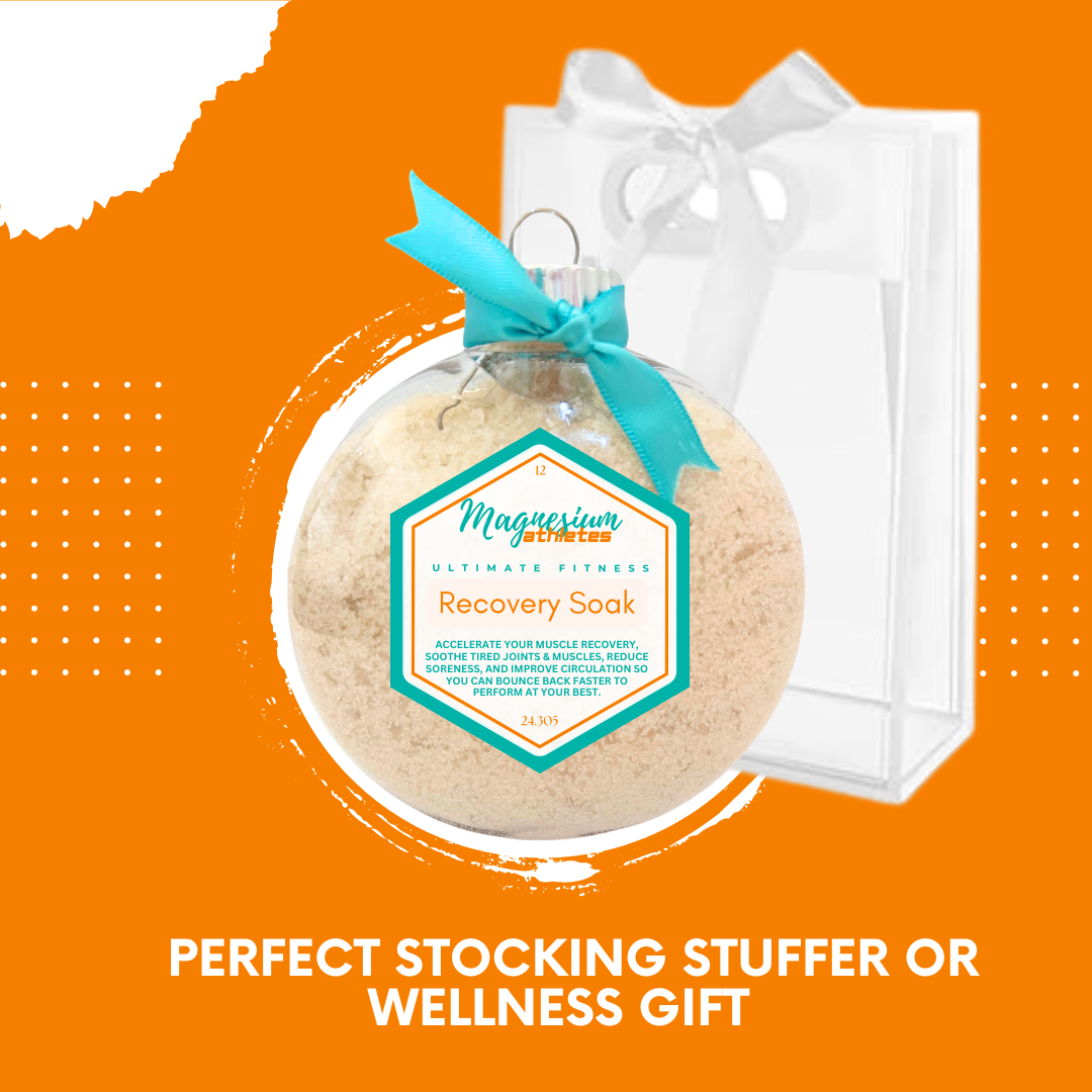 Holiday Ornament Filled with Magnesium Athletes Ultimate Fitness Soak