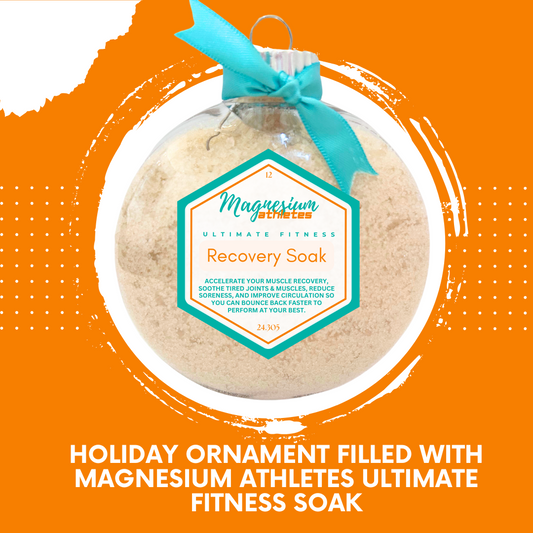 Holiday Ornament Filled with Magnesium Athletes Ultimate Fitness Soak