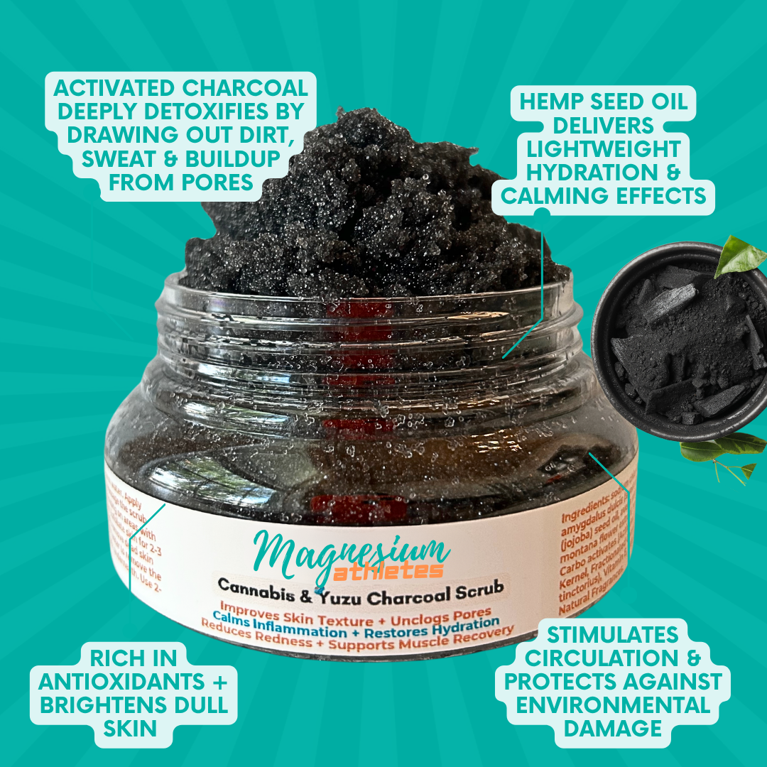 5oz Hemp & Yuzu Charcoal Exfoliating Body Scrub