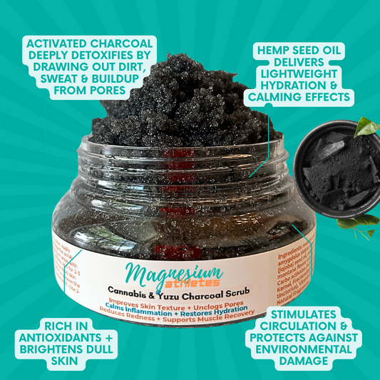 5oz Hemp & Yuzu Charcoal Exfoliating Body Scrub